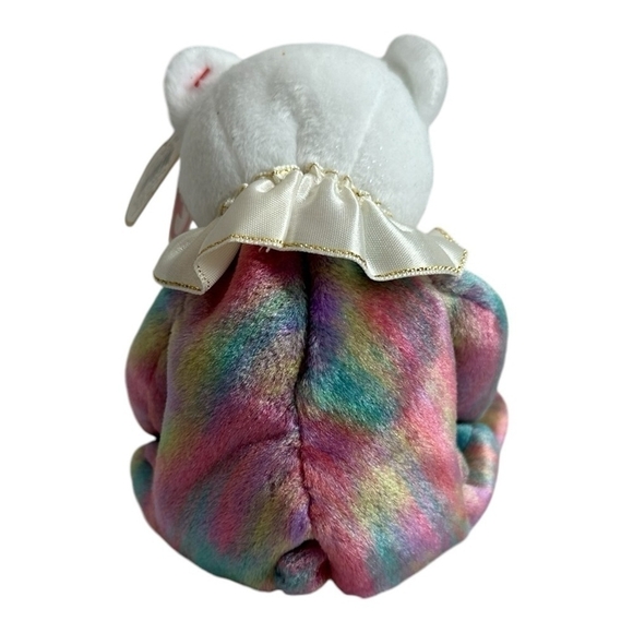 New VNTG TY BEANIE BABY - APRIL The Birthday Bear Multicolored Plush Stuffed Toy - Picture 4 of 6